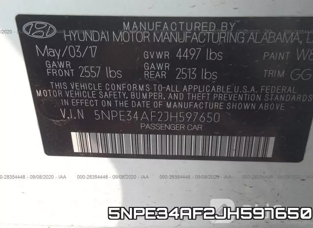5NPE34AF2JH597650 фото 10