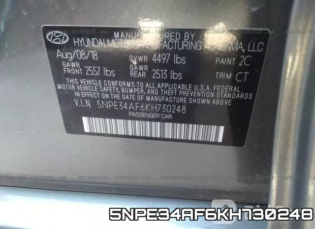 5NPE34AF6KH730248 фото 10