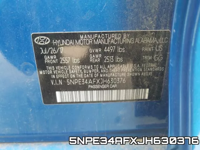 5NPE34AFXJH630376 фото 2
