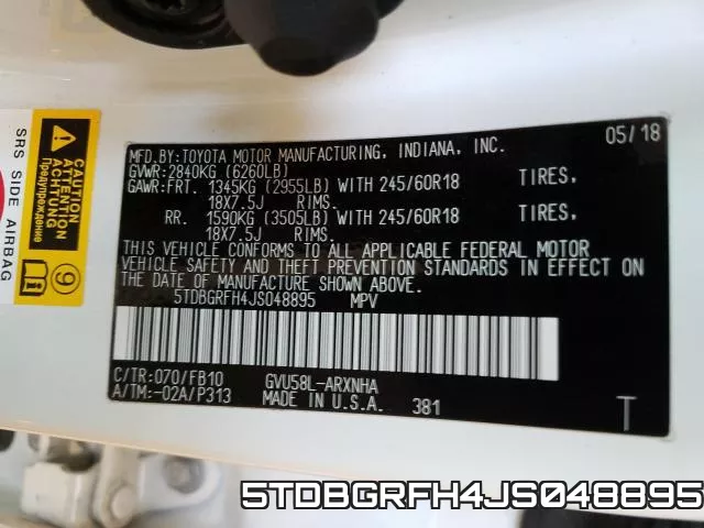 5TDBGRFH4JS048895 фото 2