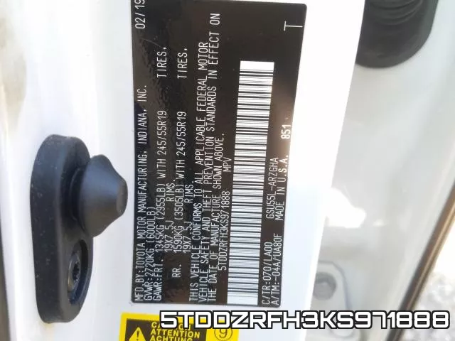 5TDDZRFH3KS971888 фото 2