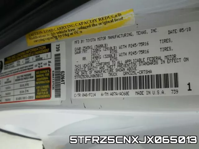 5TFRZ5CNXJX065013 фото 2