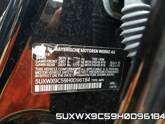 5UXWX9C59H0D96184 фото 2