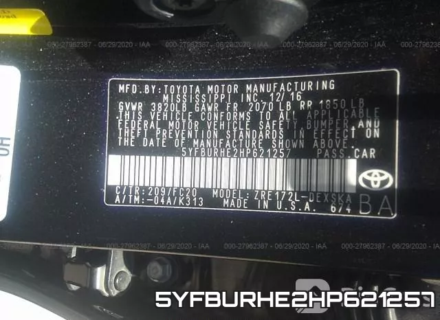 5YFBURHE2HP621257 фото 10