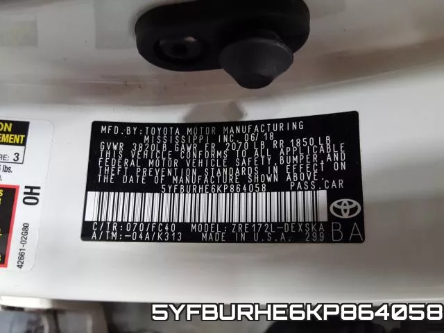 5YFBURHE6KP864058 фото 2