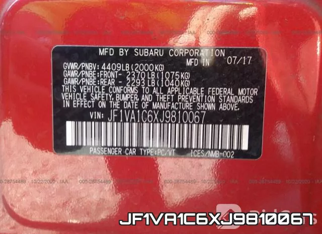 JF1VA1C6XJ9810067 фото 10
