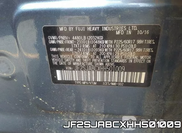 JF2SJABCXHH501009 фото 10