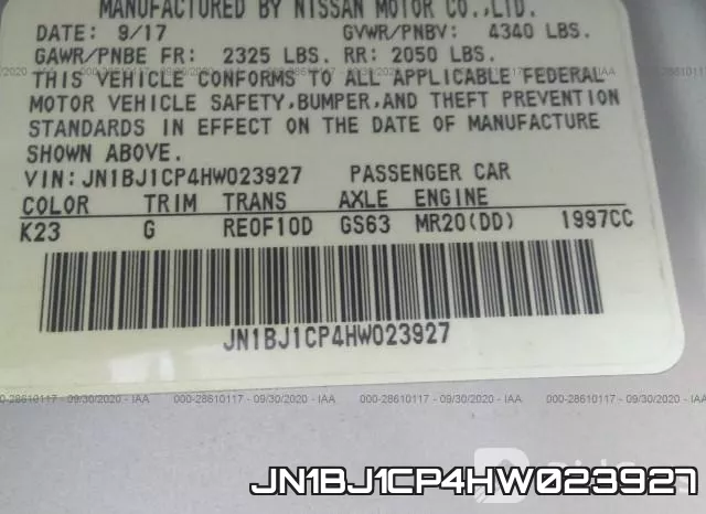 JN1BJ1CP4HW023927 фото 10