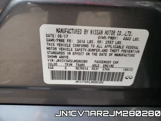 JN1CV7AR2JM280280 фото 2