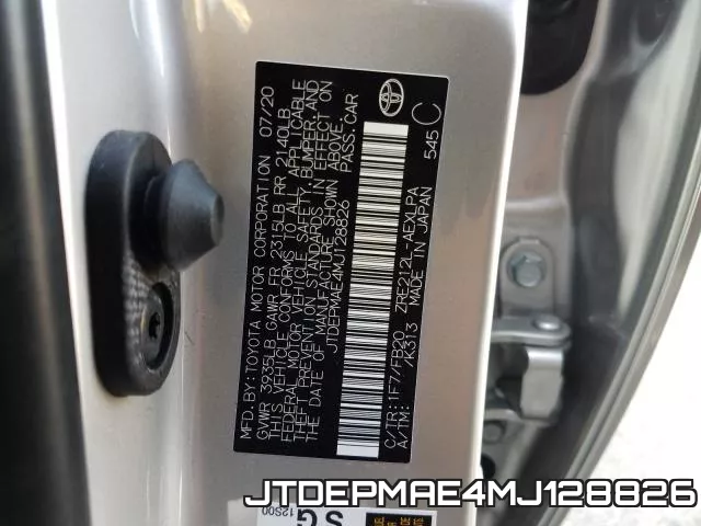JTDEPMAE4MJ128826 фото 2