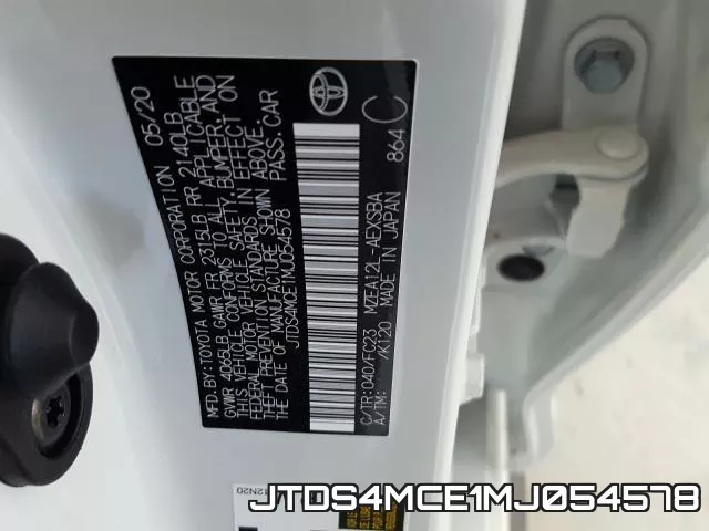JTDS4MCE1MJ054578 фото 2
