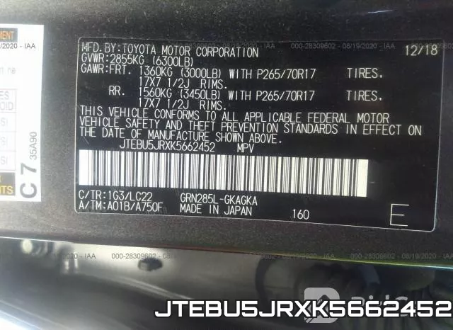 JTEBU5JRXK5662452 фото 10