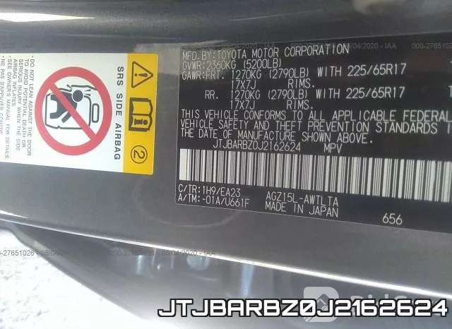 JTJBARBZ0J2162624 фото 10