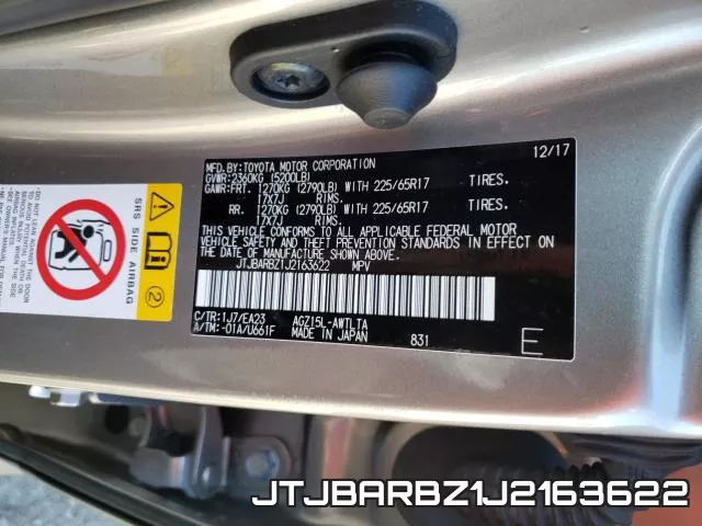JTJBARBZ1J2163622 фото 2