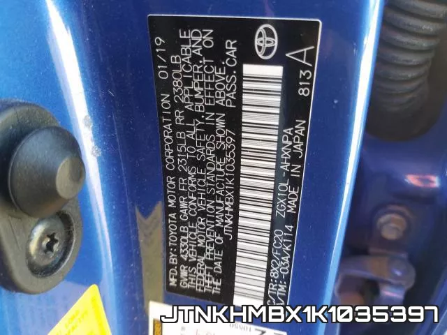 JTNKHMBX1K1035397 фото 2