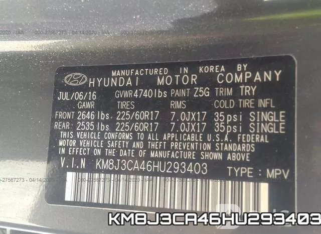 KM8J3CA46HU293403 фото 10