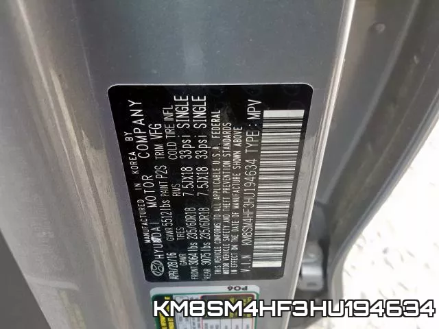 KM8SM4HF3HU194634 фото 2
