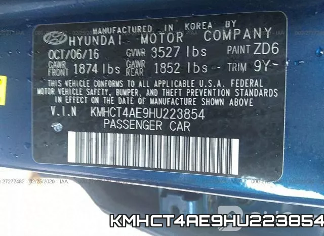 KMHCT4AE9HU223854 фото 10