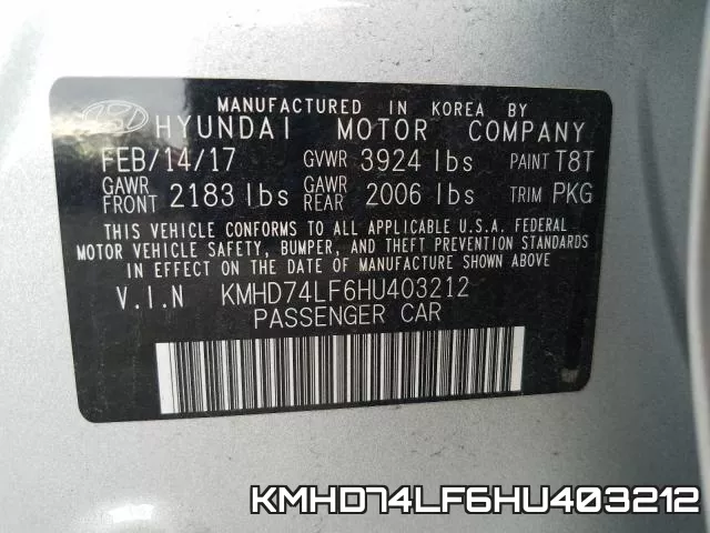 KMHD74LF6HU403212 фото 2