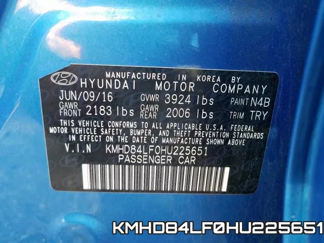 KMHD84LF0HU225651 фото 2