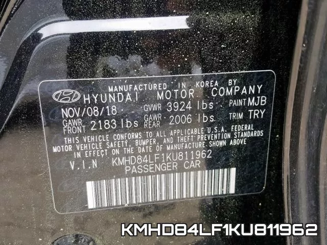 KMHD84LF1KU811962 фото 2