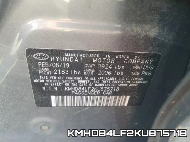 KMHD84LF2KU875718 фото 2