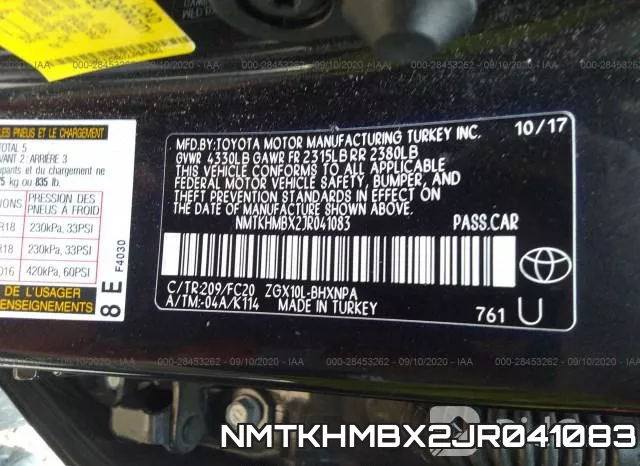 NMTKHMBX2JR041083 фото 10