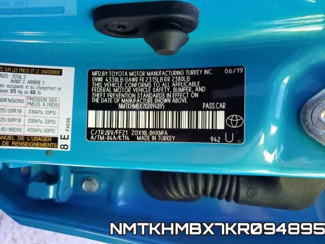 NMTKHMBX7KR094895 фото 2