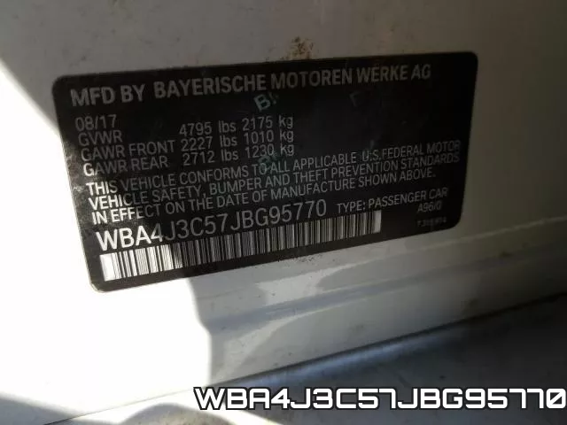WBA4J3C57JBG95770 фото 2