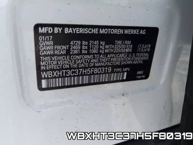 WBXHT3C37H5F80319 фото 2