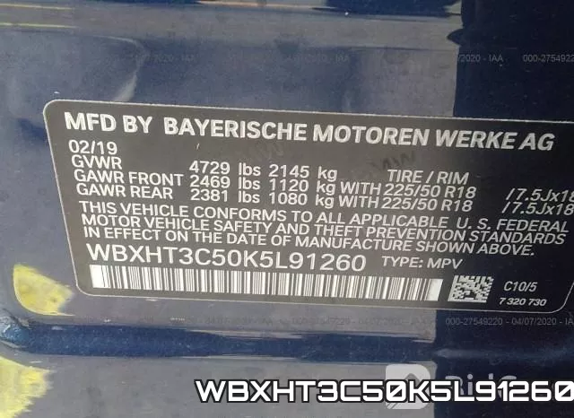 WBXHT3C50K5L91260 фото 10