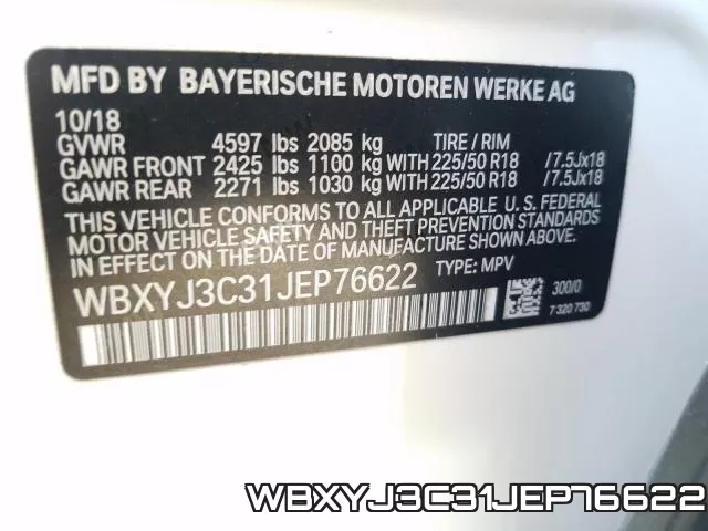 WBXYJ3C31JEP76622 фото 2