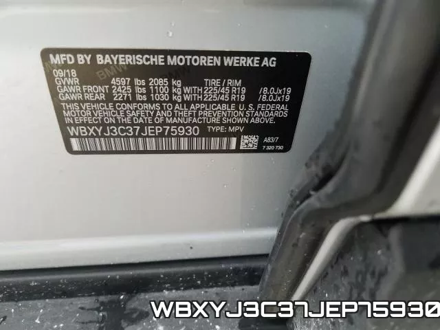 WBXYJ3C37JEP75930 фото 2