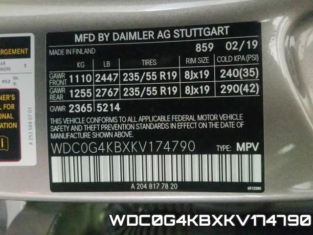 WDC0G4KBXKV174790 фото 2