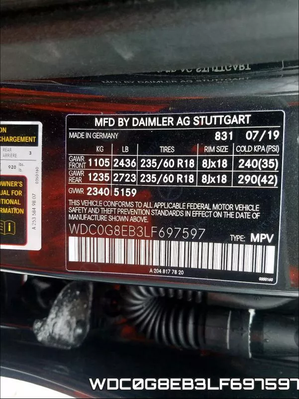 WDC0G8EB3LF697597 фото 2