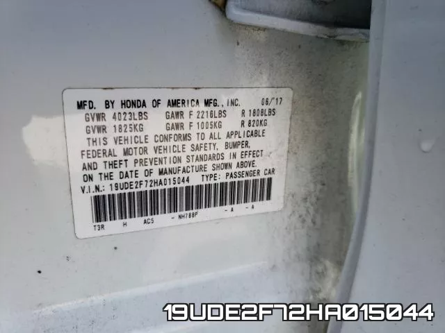 19UDE2F72HA015044 фото 2
