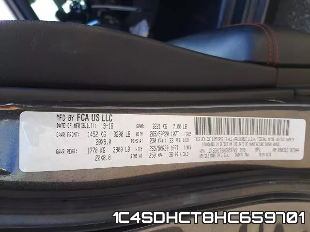 1C4SDHCT8HC659701 фото 2