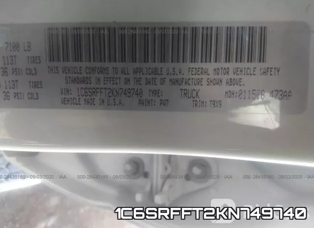 1C6SRFFT2KN749740 фото 10