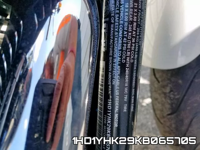 1HD1YHK29KB065705 фото 2