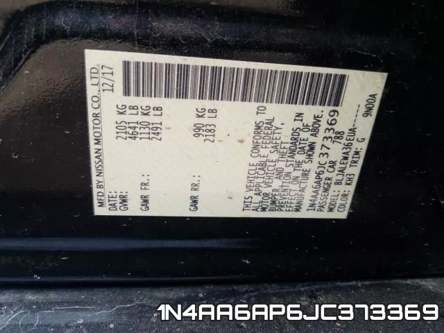 1N4AA6AP6JC373369 фото 2