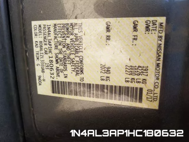 1N4AL3AP1HC180632 фото 2