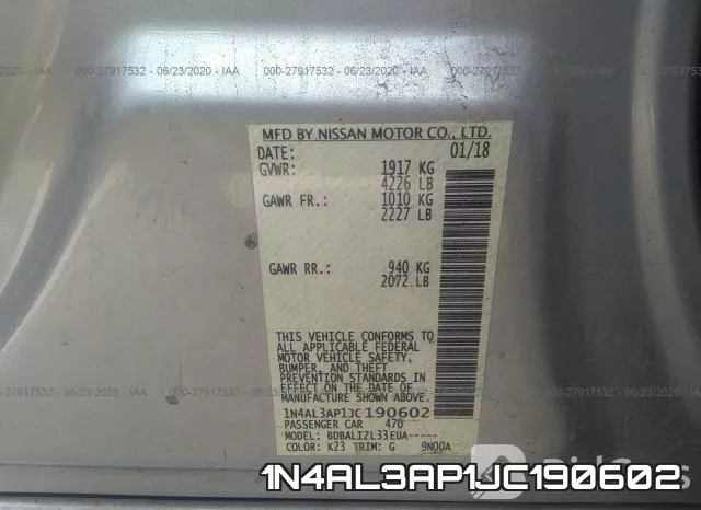 1N4AL3AP1JC190602 фото 10