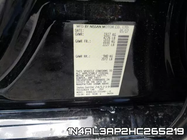 1N4AL3AP2HC265219 фото 2