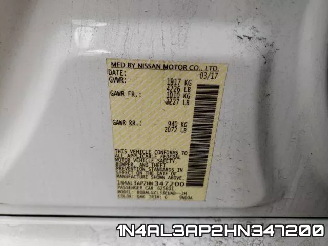 1N4AL3AP2HN347200 фото 2