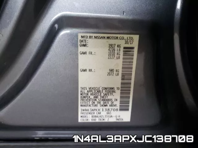 1N4AL3APXJC138708 фото 2