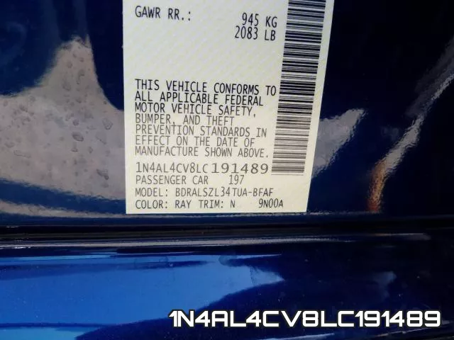 1N4AL4CV8LC191489 фото 2