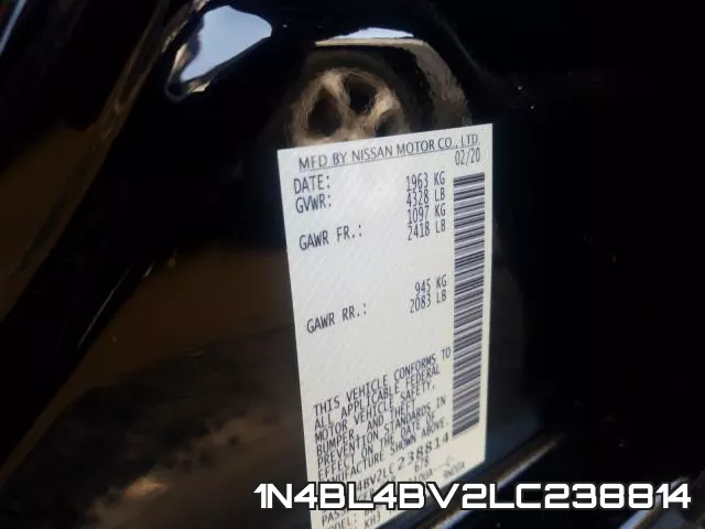 1N4BL4BV2LC238814 фото 2