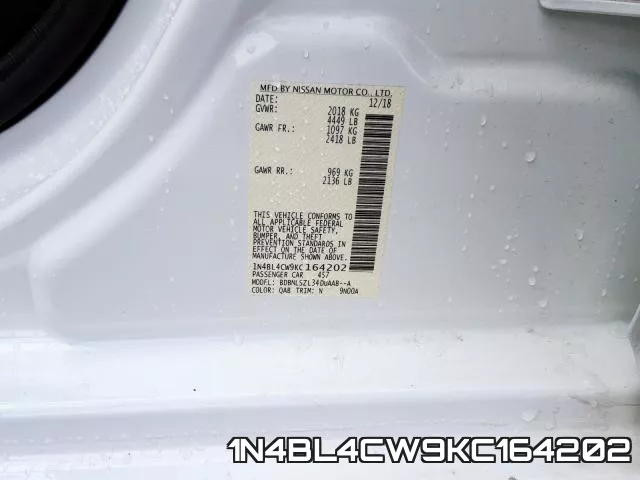 1N4BL4CW9KC164202 фото 2