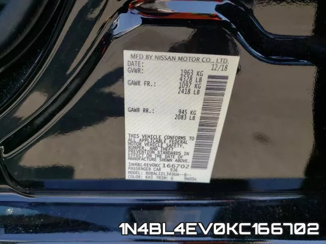 1N4BL4EV0KC166702 фото 2