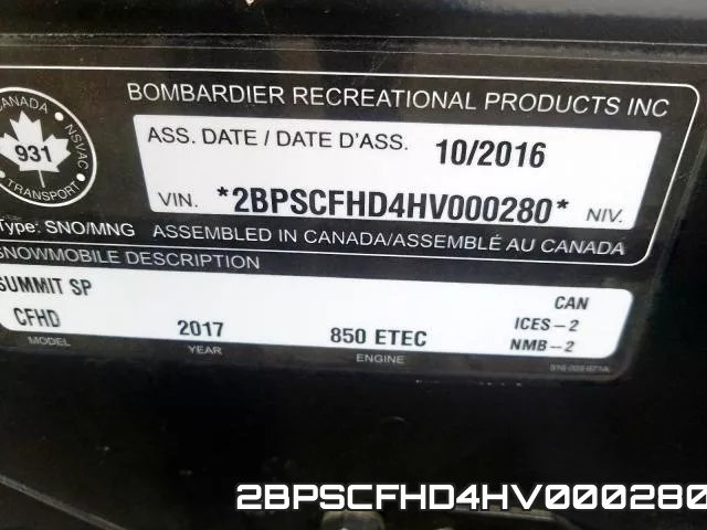 2BPSCFHD4HV000280 фото 2
